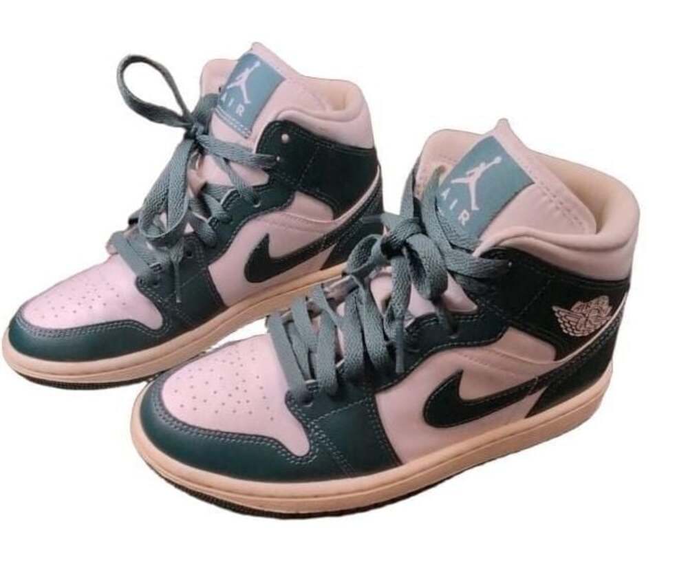 Nike Air Jordan 1 Mid SE White/Oxidized Green-Sail Women's 5.5/Youth 4